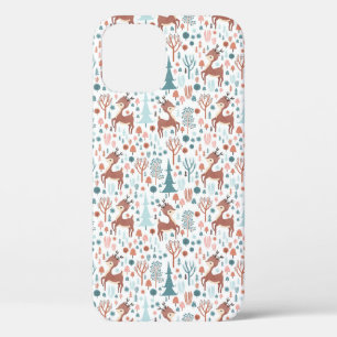 Funda Para iPhone 12 Deer lindo en Navidades singulares de patrones for