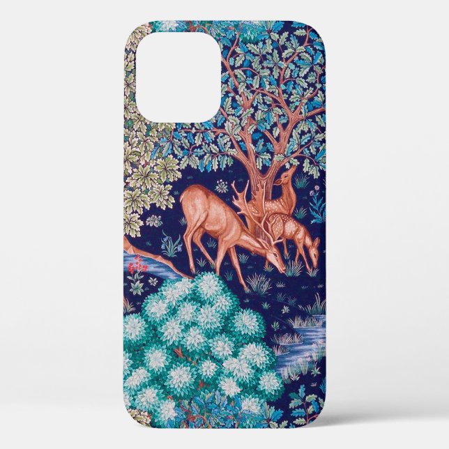 Funda De Case-Mate Para iPhone Deers in the Forest, William Morris (Reverso )
