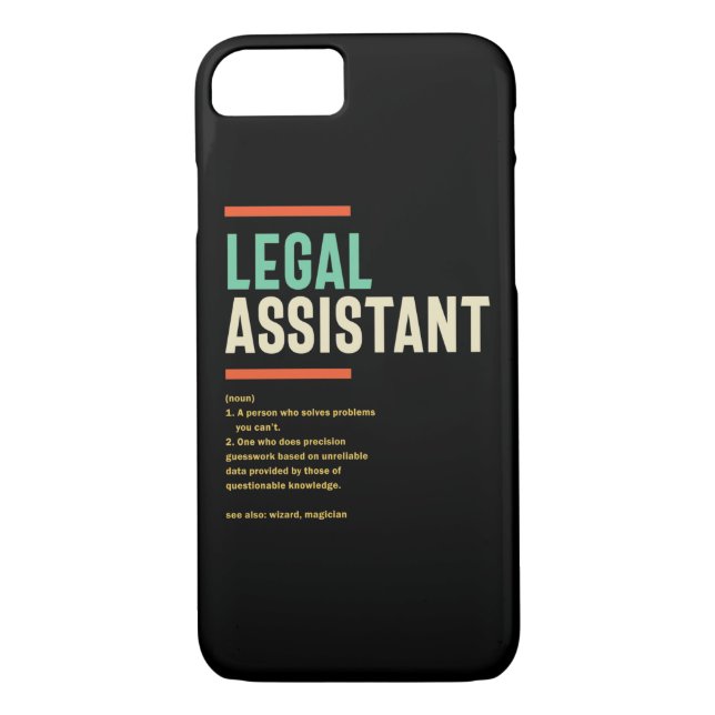 Funda De Case-Mate Para iPhone Definición de asistente jurídico (Reverso)