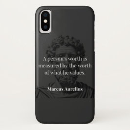 Funda Para iPhone X Definición de Valor: Marcus Aurelius en Valores