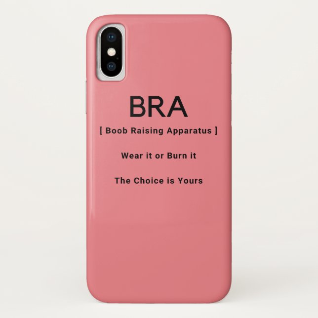 Funda De Case-Mate Para iPhone Definición divertida de Bra (Reverso)
