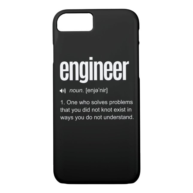 Funda De Case-Mate Para iPhone Definición divertida de ingeniero (Reverso)