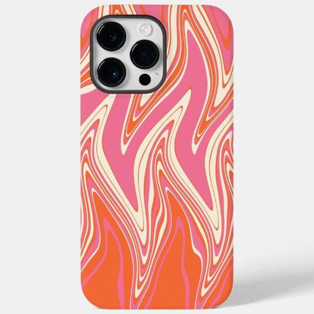 Funda De Case-Mate Para iPhone Deformado: rosa, Naranja y crema (Reverso )