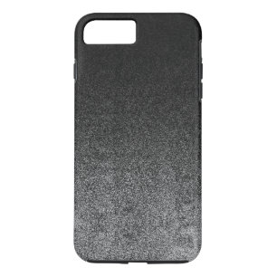 Funda Para iPhone 8 Plus/7 Plus Degradado Purpurina negro y plateado
