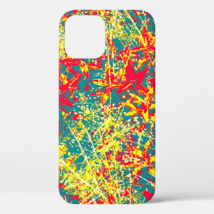 Funda Para iPhone 12 deja Funda-Mate iPhone rojo verde amarillo y blanc