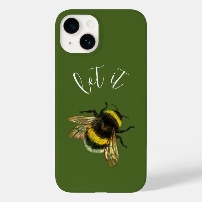 Funda De Case-Mate Para iPhone Déjalo Bee, abejorro (Reverso )