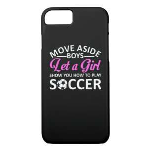 Funda Para iPhone 8/7 Deje al chica del fútbol mostrarle cómo jugar