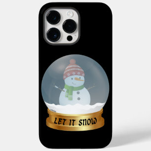 Funda Para iPhone 14 Pro Max De Case-Mate DEJEN QUE NIEVE un muñeco de nieve divertido en el