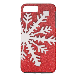 Funda Para iPhone 8 Plus/7 Plus Del purpurina del navidad de las chispas copo de