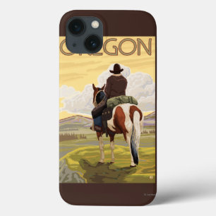 Funda Para iPhone 13 Del vaquero poster del viaje del vintage a caballo