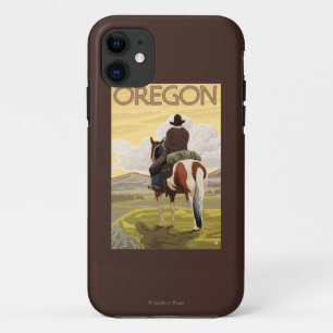 Funda Para iPhone 11 Del vaquero poster del viaje del vintage a caballo