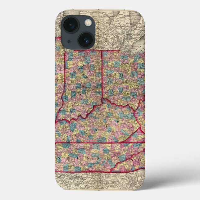 Funda De Case-Mate Para iPhone Delaware, Illinois, Indiana e Iowa (Reverso)