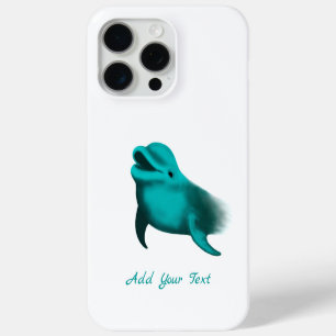 Funda Para iPhone 15 Pro Max Delfín afortunado - Añade tu texto