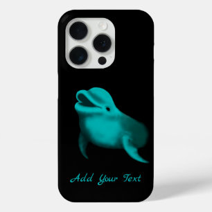 Funda Para iPhone 15 Pro Delfín afortunado - Añade tu texto