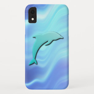 Funda Para iPhone XR Delfín azul eléctrico