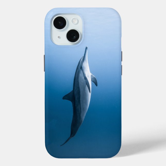 Funda De Case-Mate Para iPhone Delfín en el océano azul (Reverso )