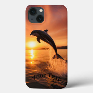 Funda Para iPhone 13 Delfín en Golden Sunset
