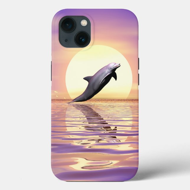 Funda De Case-Mate Para iPhone Delfín Sol (Reverso )