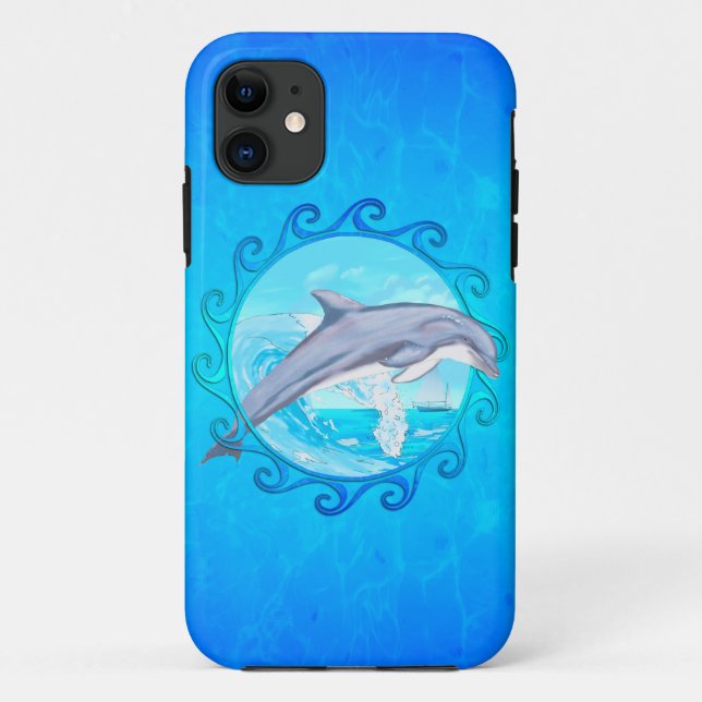 Funda De Case-Mate Para iPhone Delfín Sun maorí (Reverso)