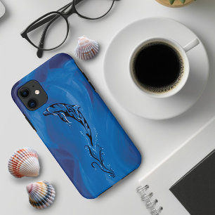 Funda Para iPhone 11 Delfín tribal azul