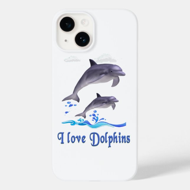 Funda De Case-Mate Para iPhone Delfines (Reverso )