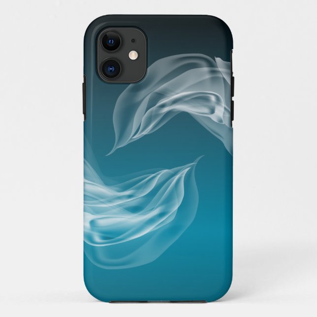 Funda De Case-Mate Para iPhone Delfines abstractos en juego (Reverso)