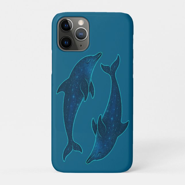 Funda De Case-Mate Para iPhone Delfines en el mar azul profundo (Reverso)