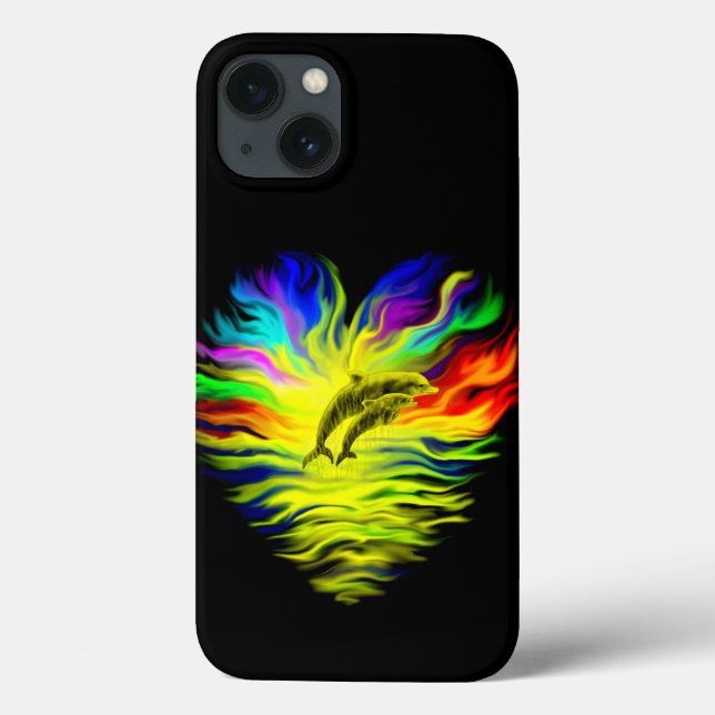 Funda De Case-Mate Para iPhone Delfines en el Sol (Reverso)