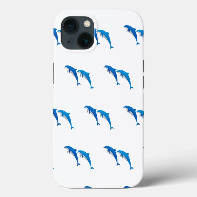 FUNDA DE Case-Mate PARA iPhone DELFINES GRIS Y AZULES DE VERANO (Reverso )