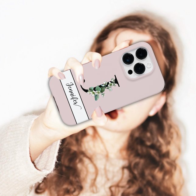 Funda De Case-Mate Para iPhone Delicado Monograma J nombre personalizado Jasmine  (Subido por el creador)