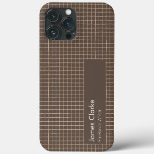Funda Para iPhone 13 Pro Max Delicado patrón de crema marrón verificado