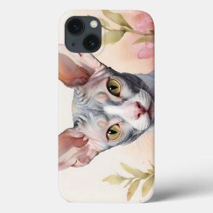 Funda Para iPhone 13 Delicado retrato en acuarela de Cornish Rex