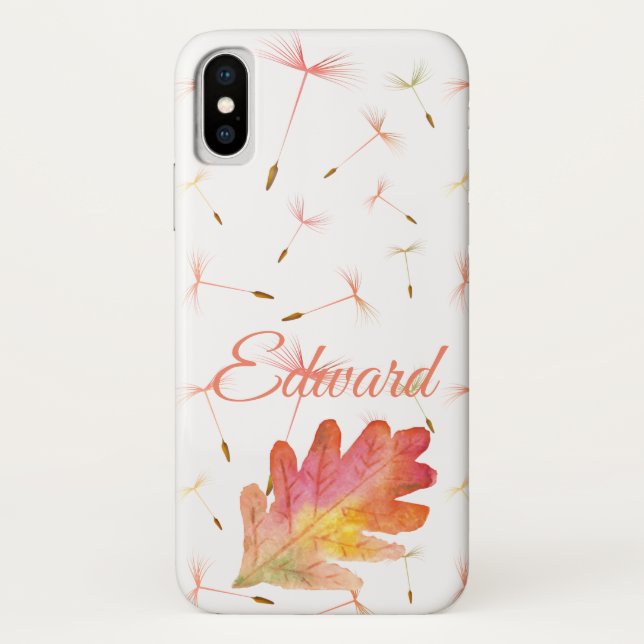 Funda De Case-Mate Para iPhone Delicados Dandelions & Autumn Leaf (Reverso)