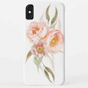 Funda Para iPhone XS Max Delicados Peonies Rosados Botánicos
