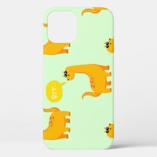 Funda Para iPhone 12 Delicia de Dinosaurios: Patrón Brillante de los Ni