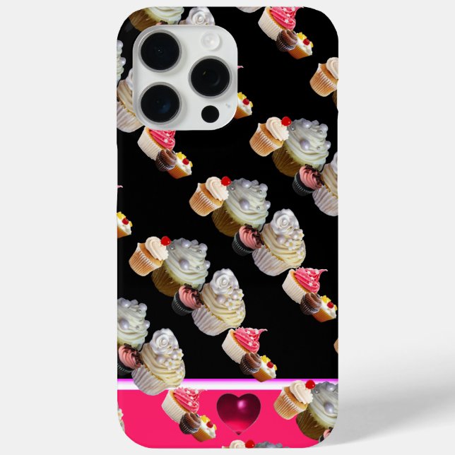 Funda De Case-Mate Para iPhone DELICIOSOS CUPCAKES DESIERTOS TIENDA, rosa, fuchsi (Reverso )