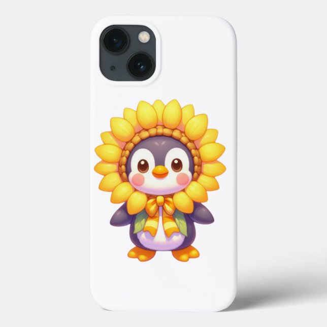 Funda De Case-Mate Para iPhone Delight floral de pingüino (Reverso)
