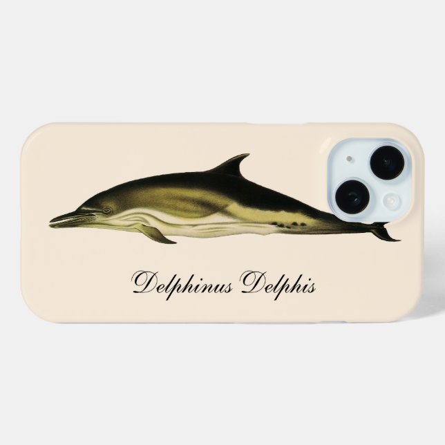 Funda De Case-Mate Para iPhone Delphin Delphinus Delphis, mamíferos marinos vinta (Reverso (Horizontal) )