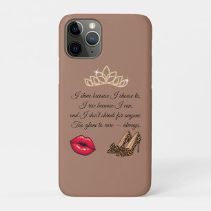 Funda Para iPhone 11 Pro Demasiado Glam para Preocuparse – Frase Chic