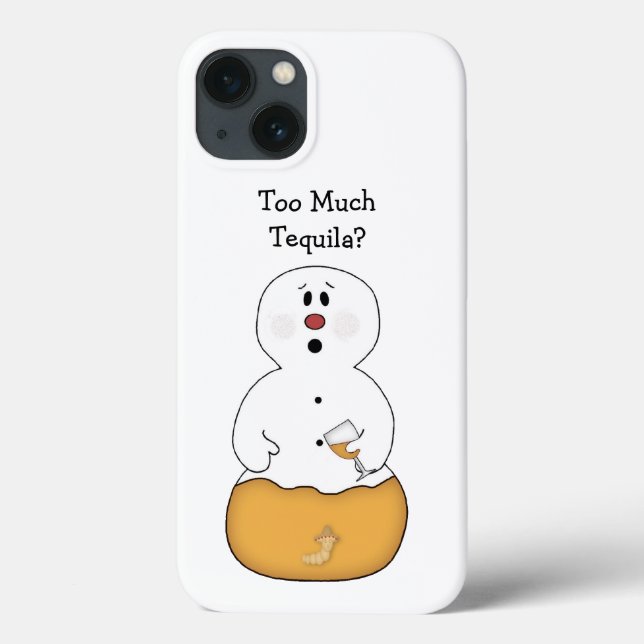Funda De Case-Mate Para iPhone Demasiado Tequila Snowman (Reverso)