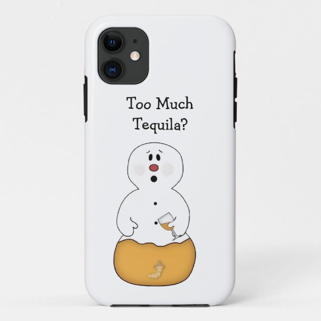 Funda De Case-Mate Para iPhone Demasiado Tequila Snowman (Reverso)