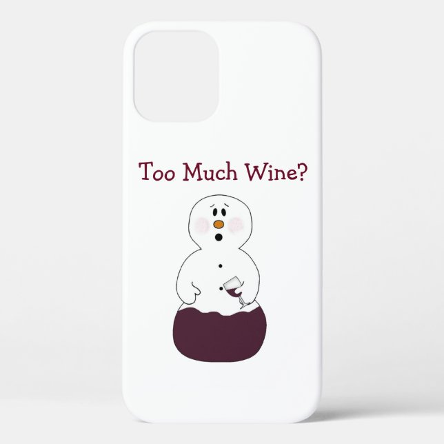 Funda De Case-Mate Para iPhone Demasiado vino (Reverso )