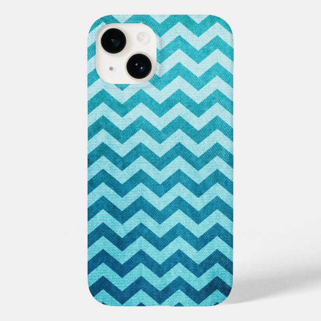 Funda De Case-Mate Para iPhone Denim Chevron por Shirley Taylor (Reverso )