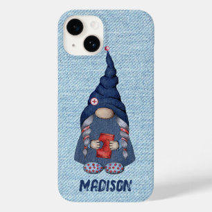Funda Para iPhone 14 De Case-Mate Denim Gnome Chica Funda-Mate iPhone Estuche