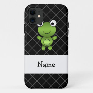 Funda Para iPhone 11 Denominación personalizada cruz negra de rana bebé