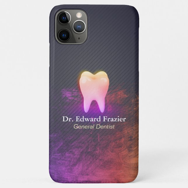 Funda De Case-Mate Para iPhone Dentista Profesional Clínica Dental Rosa Oro Dient (Reverso)