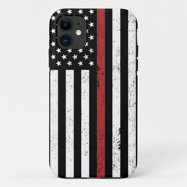 Funda De Case-Mate Para iPhone Departamento de Bomberos de la Bandera de Estados  (Reverso)
