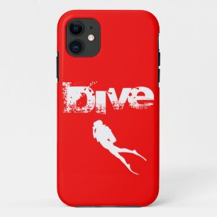 Funda Para iPhone 11 Deporte de buceo, Bandera de Buceo Americana SCUBA