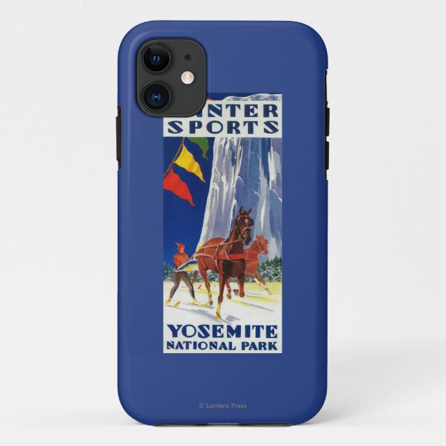 Funda De Case-Mate Para iPhone Deportes de invierno en Yosemite PosterYosemite, (Reverso)