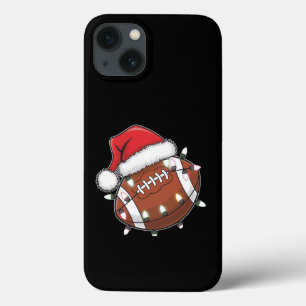 Funda Para iPhone 13 Deportes de Santa Navidad Amante del Fútbol Americ